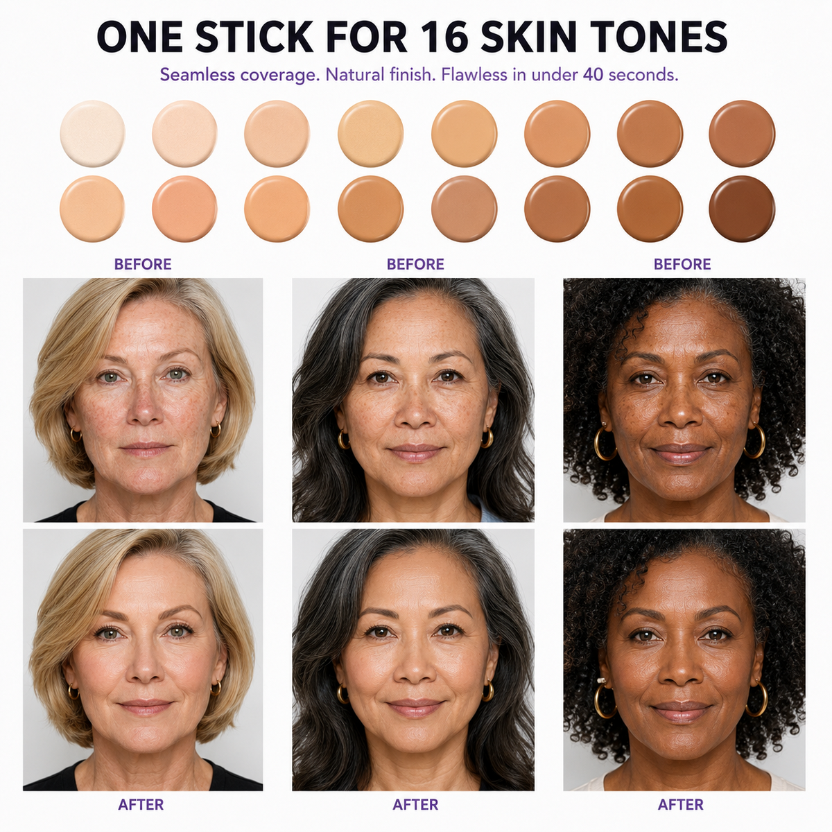 Changing Foundation Stick - The stick that makes mature skin glow again（us）