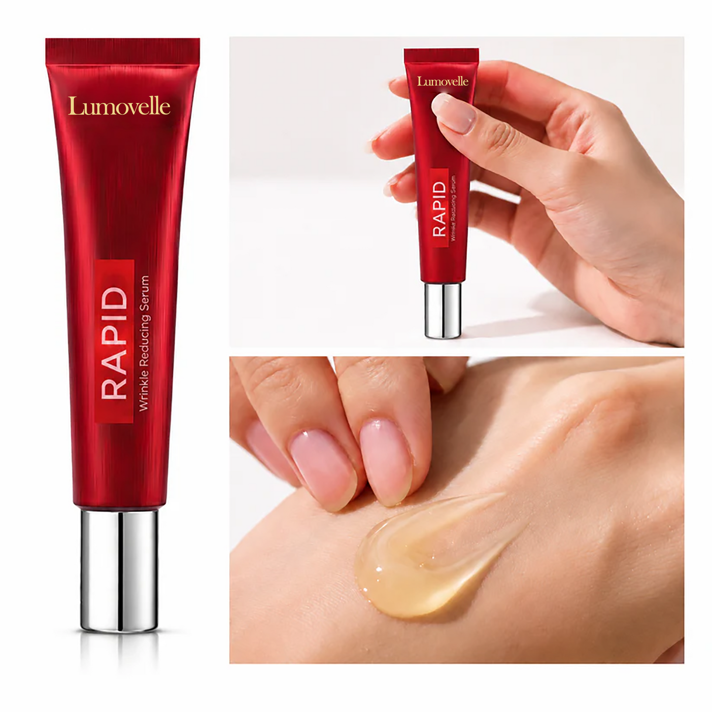 Results in 60 Seconds - Lumovelle Rapid Wrinkle-Reducing Serum for Wrinkles, Bags & Dark Circles