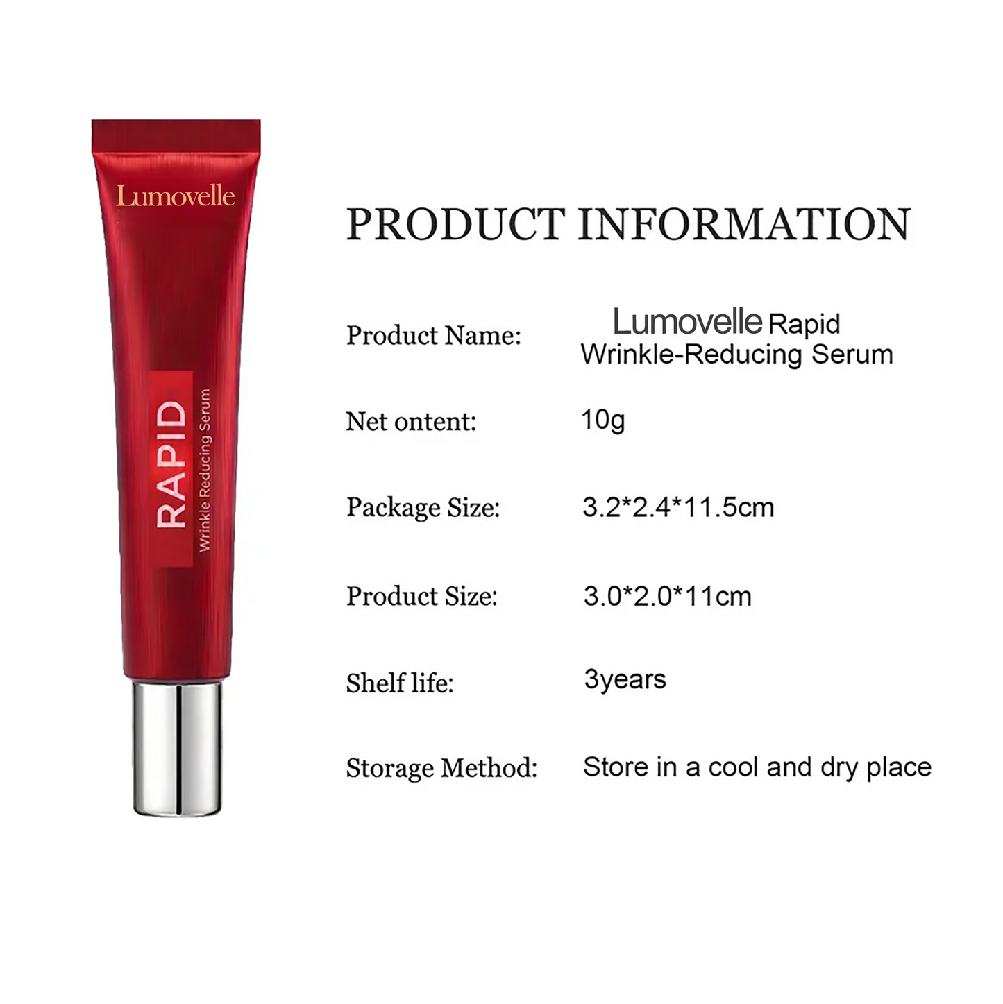 Results in 60 Seconds - Lumovelle Rapid Wrinkle-Reducing Serum for Wrinkles, Bags & Dark Circles