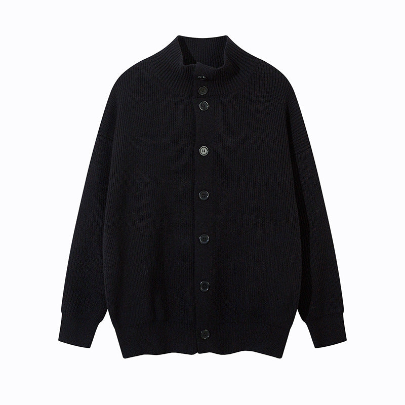 Solid Color  Long Sleeve Loose Fit  Open Front  Cardigan Sweater