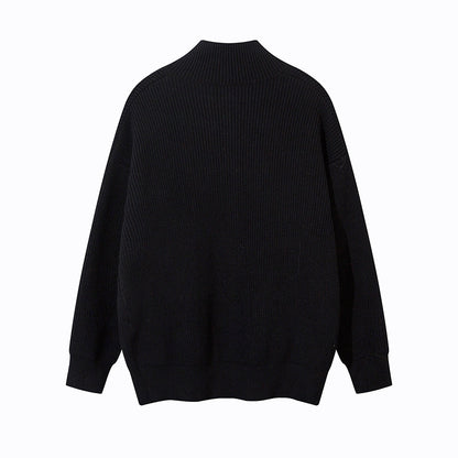 Solid Color  Long Sleeve Loose Fit  Open Front  Cardigan Sweater